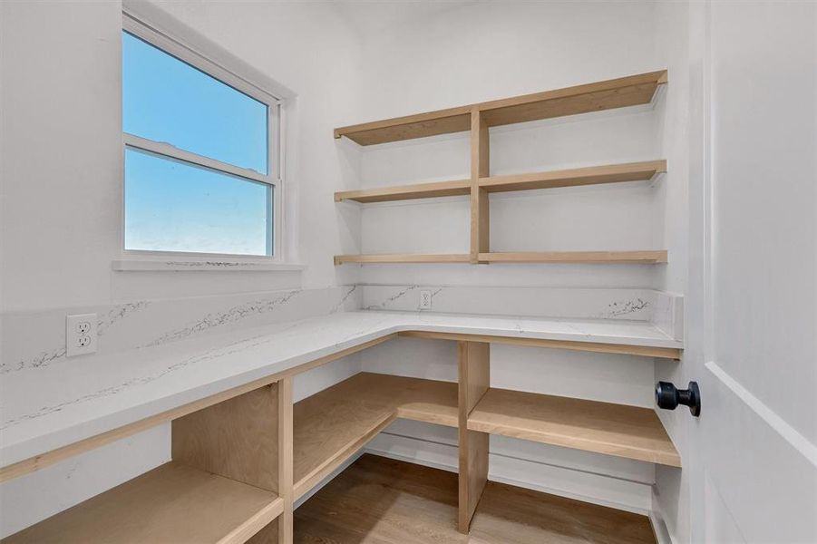 Huge walk-in pantry! Huge walk-in pantry!