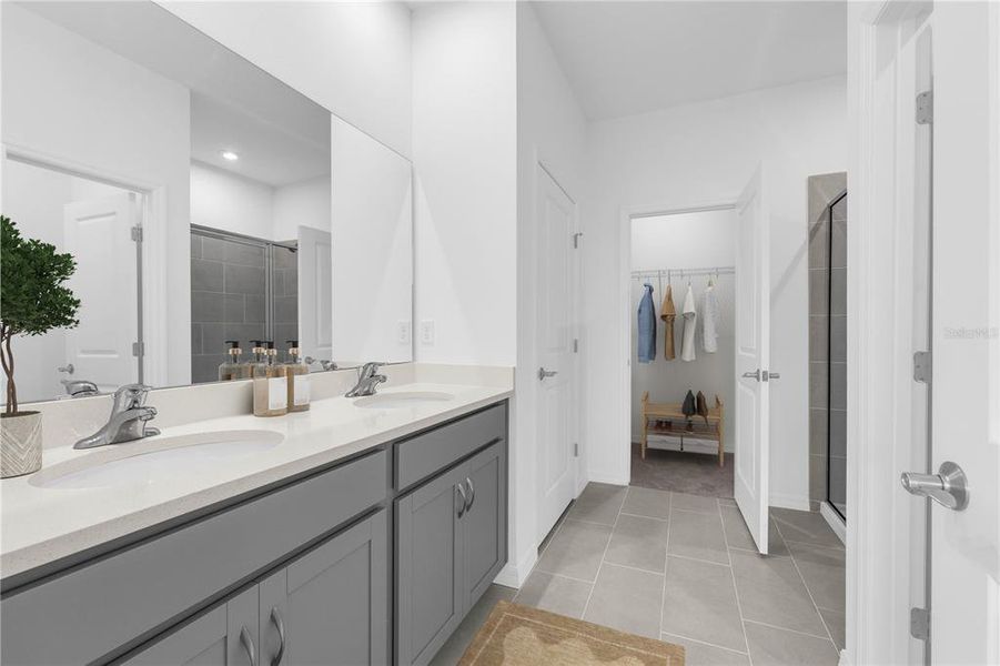 Furnished interior view inside a new home in Groves at Whitemarsh, Leesburg (Image 18).