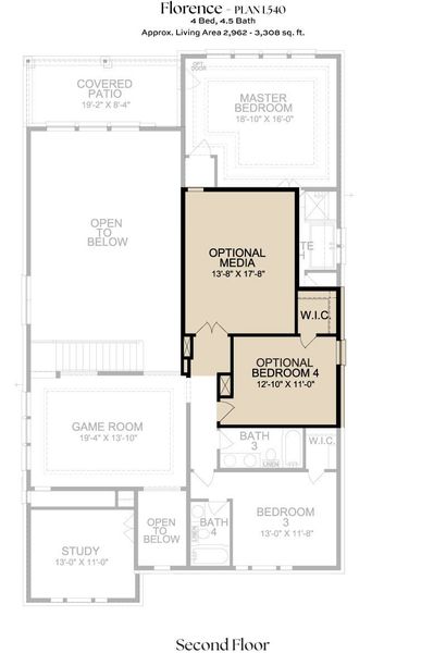 2D floor plan layout for the L540 by Lifestyle Homes in Lexington 55's, Frisco, TX (Image 21). 2D floor plan layout for the L540 by Lifestyle Homes in Lexington 55's, Frisco, TX (Image 21).