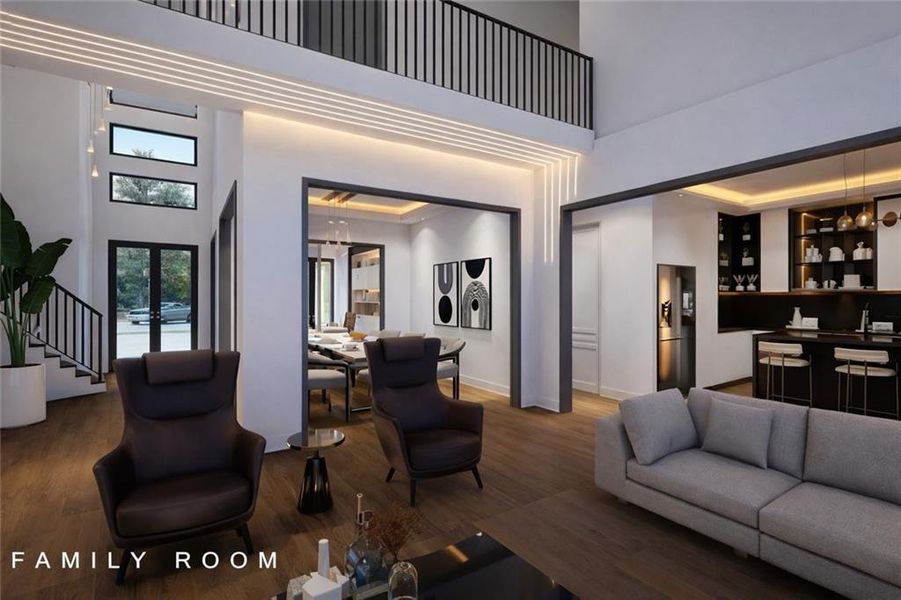 Furnished interior view inside a new home in , Fairburn (Image 5).