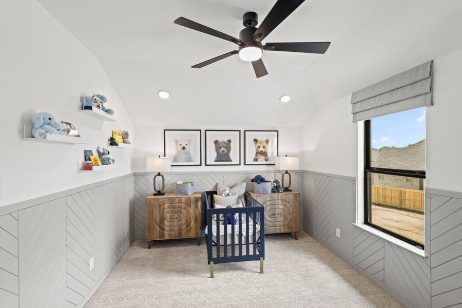 Furnished interior view inside a new home in Harvest Green 50', Richmond (Image 40).