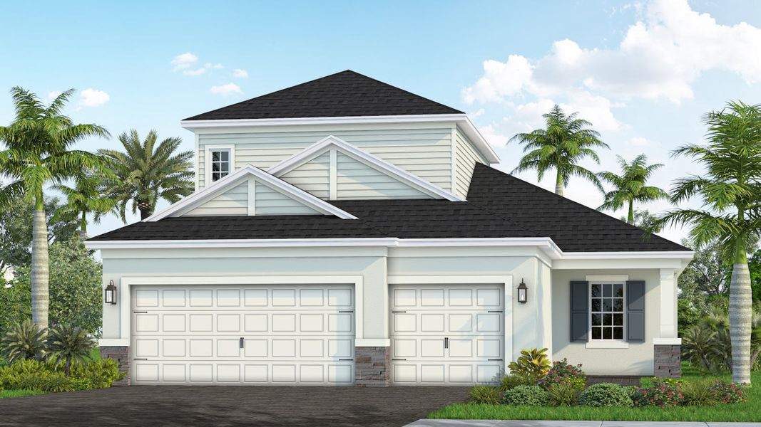 Representative exterior photo of a completed home built from the Lighthouse by Neal Communities in Windward Real Estate and Homes for Sale in Sarasota, FL - Neal Communities, Sarasota, FL (Image 2).