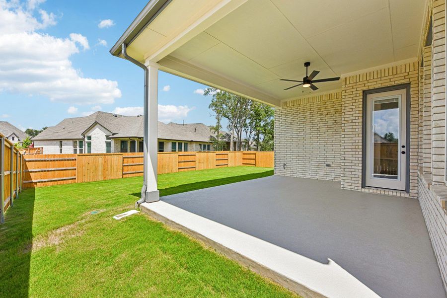 Exterior details and patio area of a home in 6 Creeks, Kyle (Image 1). Exterior details and patio area of a home in 6 Creeks, Kyle (Image 1).