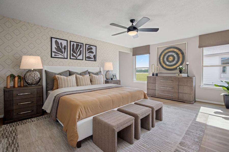 Representative furnished interior of a home built from the 2382 by KB Home in Madera Preserve, New Caney (Image 12). Representative furnished interior of a home built from the 2382 by KB Home in Madera Preserve, New Caney (Image 12).