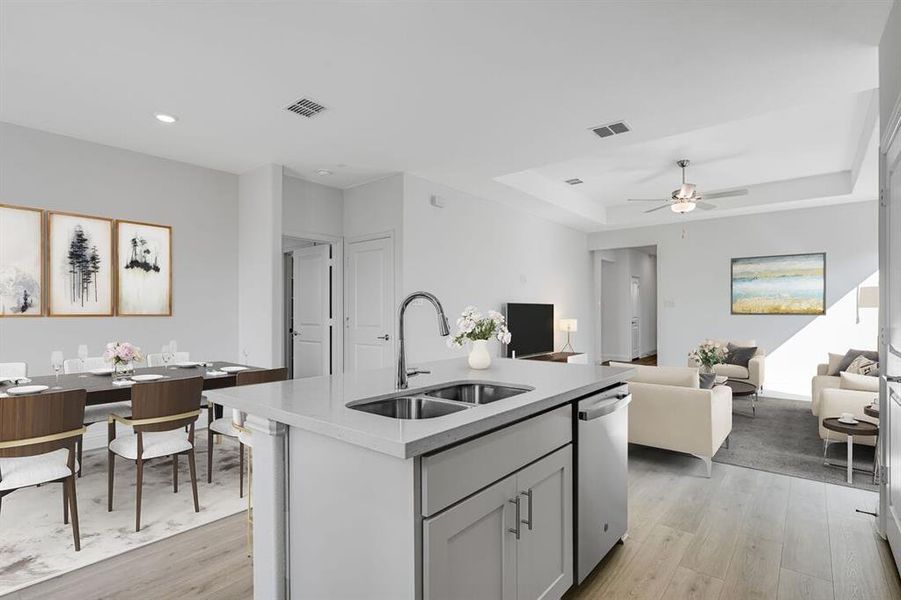 Furnished interior view inside a new home in Madero 50s, Haslet (Image 9). Furnished interior view inside a new home in Madero 50s, Haslet (Image 9).