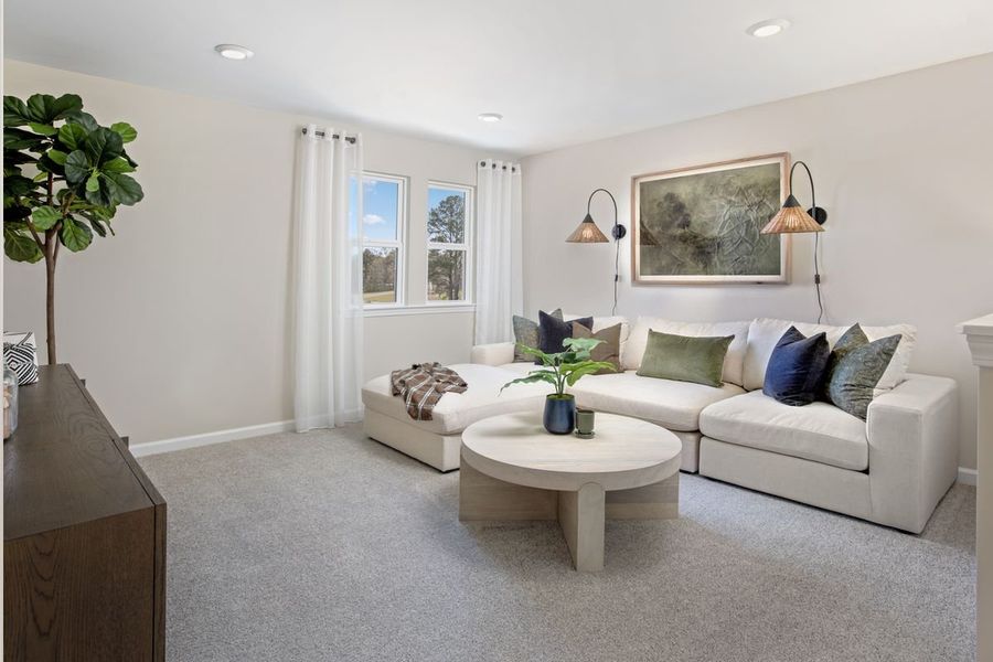 Representative furnished interior of a home built from the Plan 2338 by KB Home in Utley Farms, New Hill (Image 6).