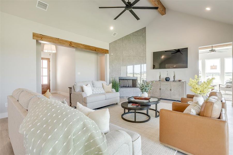 Furnished interior view inside a new home in , Weatherford (Image 8).