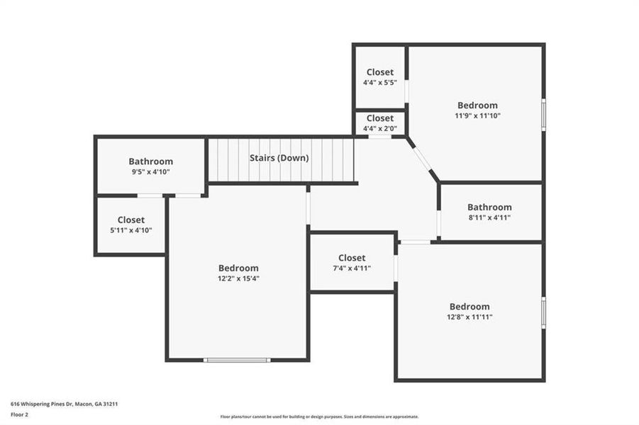 2D floor plan layout of this home in , Macon, GA (Image 5).