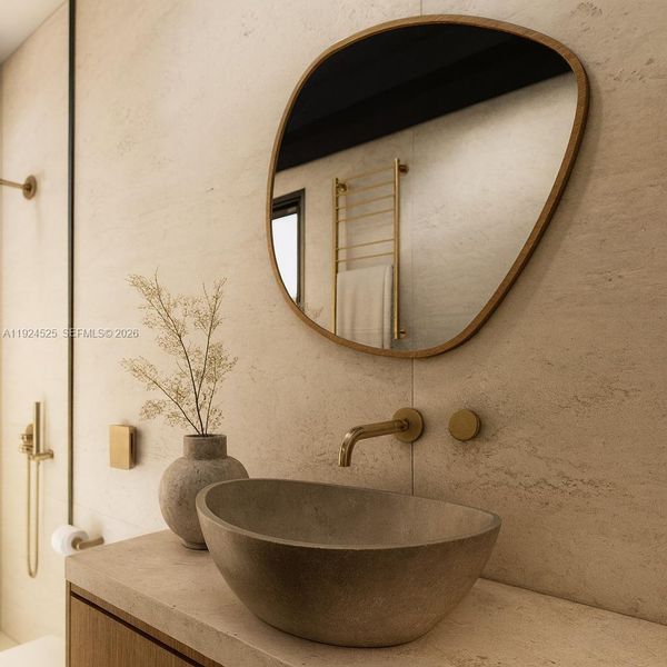 Close-up of interior finishes inside a home in , Hollywood (Image 21).