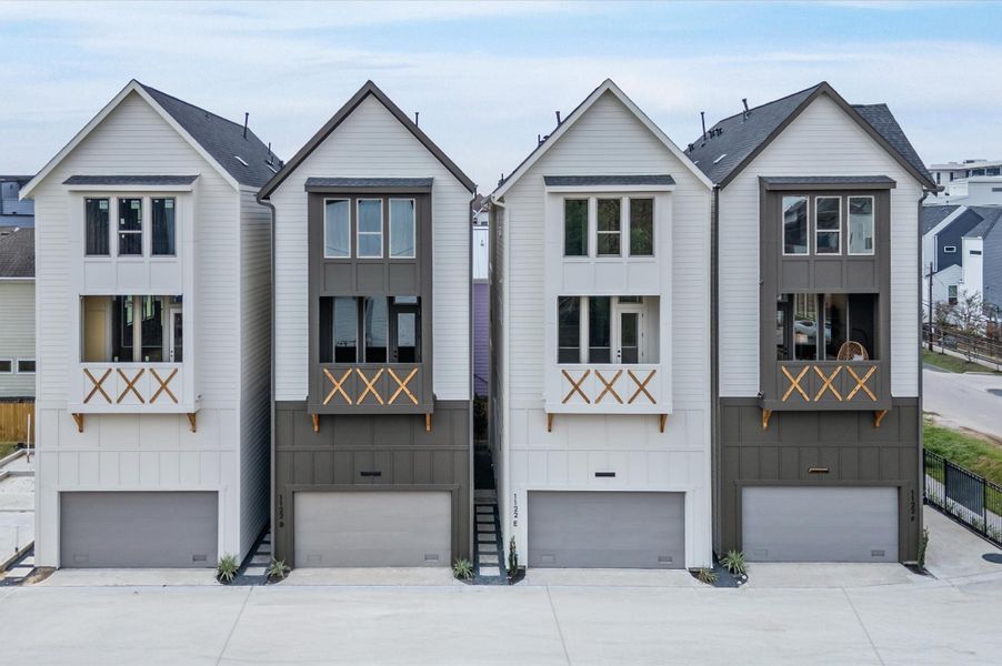 Front exterior of a new home in , Houston, TX, highlighting curb appeal (Image 26). Front exterior of a new home in , Houston, TX, highlighting curb appeal (Image 26).