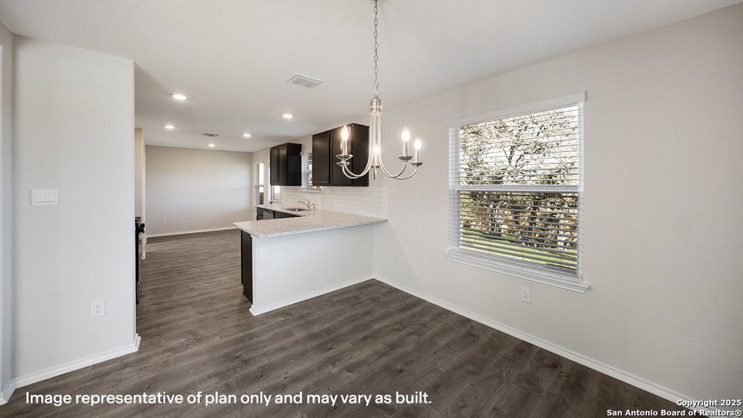 Furnished interior view inside a new home in Brookstone Creek, San Antonio (Image 4).