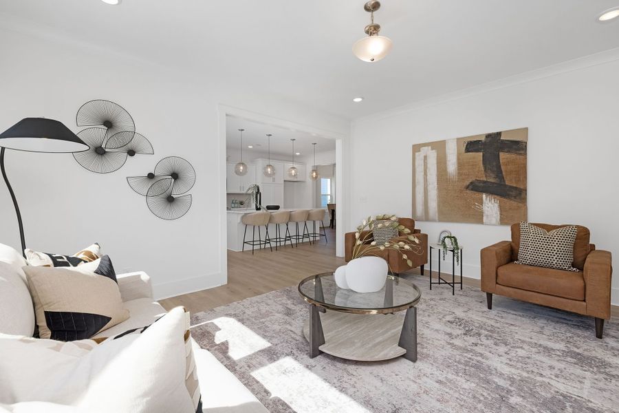 Furnished interior view inside a new home in Edgewater - The Links, Lancaster (Image 12). Furnished interior view inside a new home in Edgewater - The Links, Lancaster (Image 12).