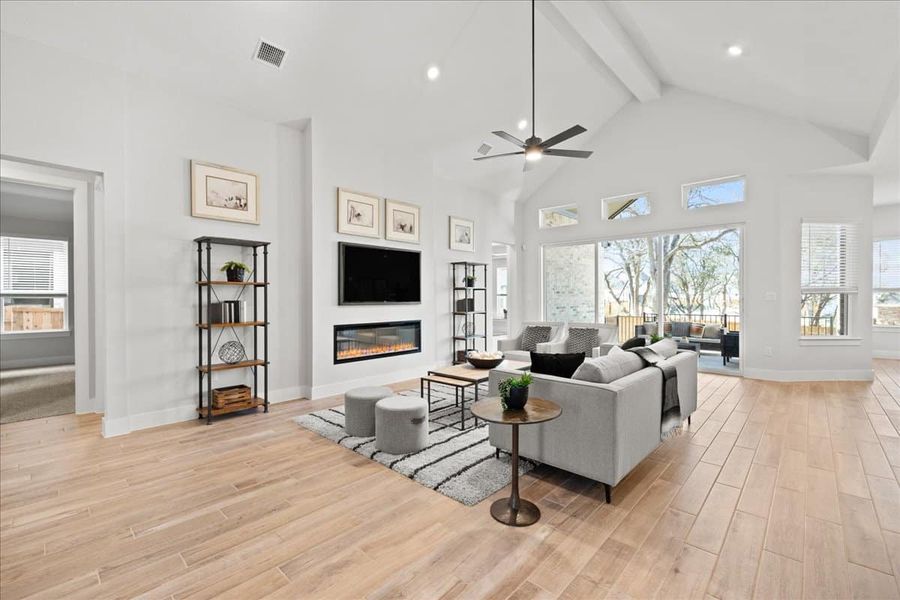 Furnished interior view inside a new home in 6 Creeks, Kyle (Image 15).