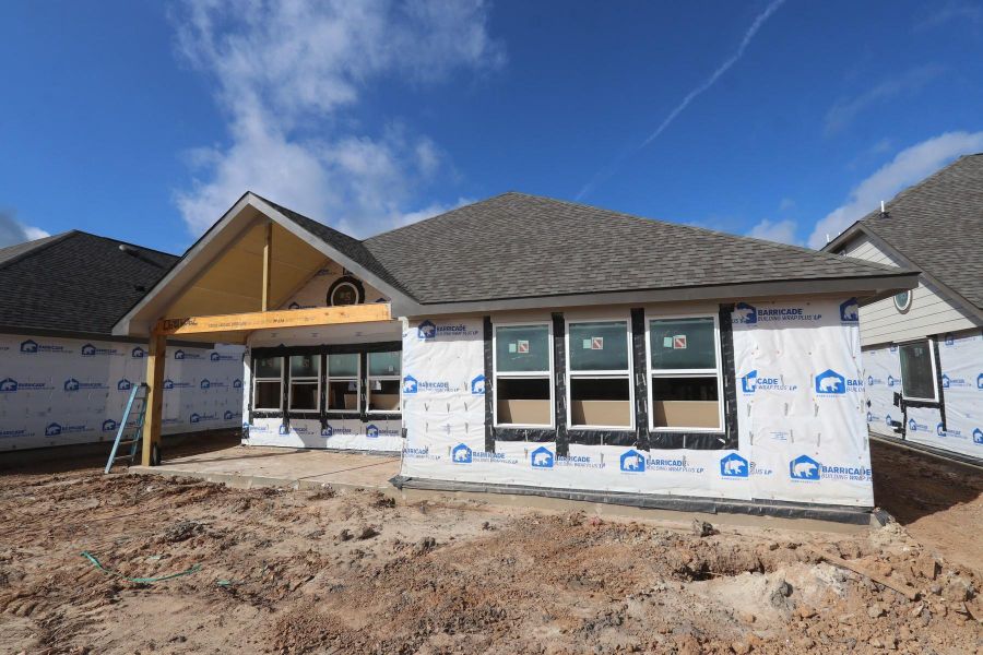 Backyard with covered patio - still under construction! Backyard with covered patio - still under construction!