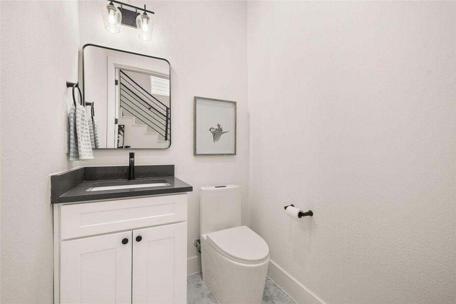 Downstairs powder bath