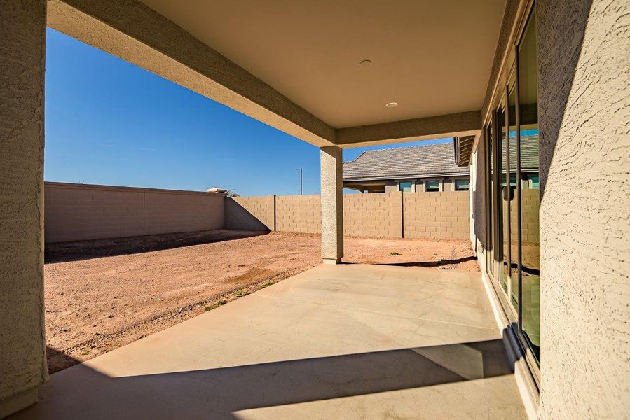Exterior details and patio area of a home in Mesquite at North Creek, Queen Creek (Image 30).