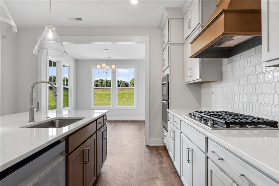 A well-appointed kitchen showcasing contemporary a