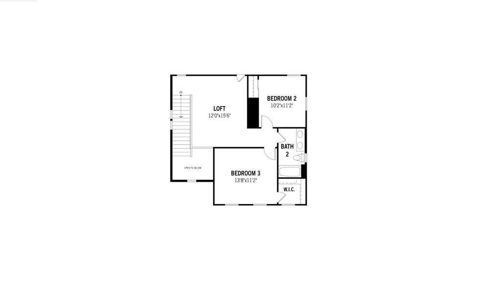 2D floor plan layout for the Ivory by Mattamy Homes in Baker Farms, Phoenix, AZ (Image 4).
