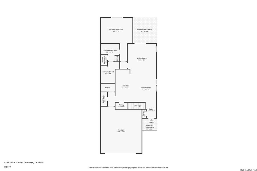2D floor plan layout of this home in Millican Grove, Converse, TX (Image 6).