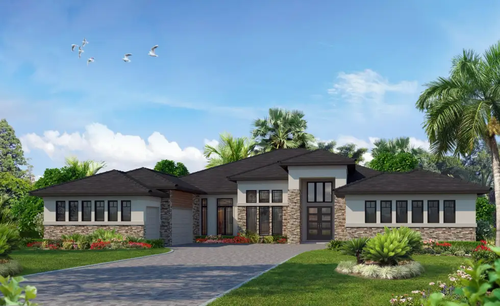 Representative exterior photo of a completed home built from the Marseille by ICI Homes in IronCrest, Ocala, FL (Image 4). Representative exterior photo of a completed home built from the Marseille by ICI Homes in IronCrest, Ocala, FL (Image 4).