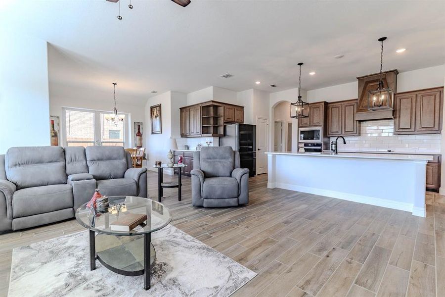 Furnished interior view inside a new home in Coyote Crossing, Godley (Image 8).