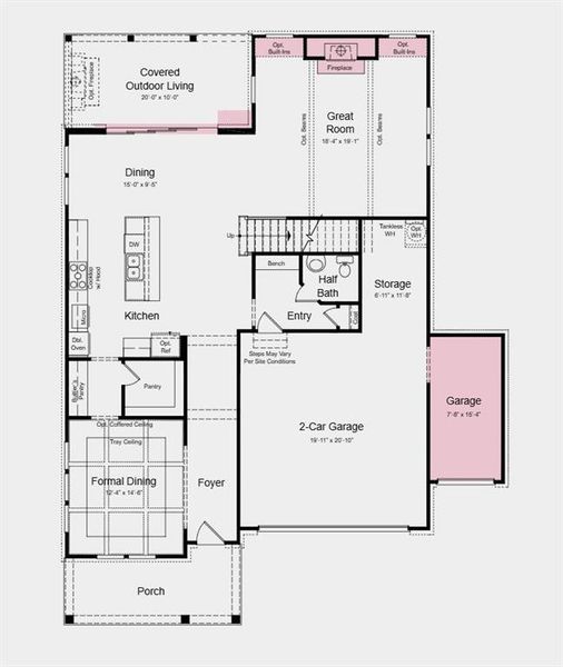 2D floor plan layout of this home in Towson Village, Peachtree City, GA (Image 4).