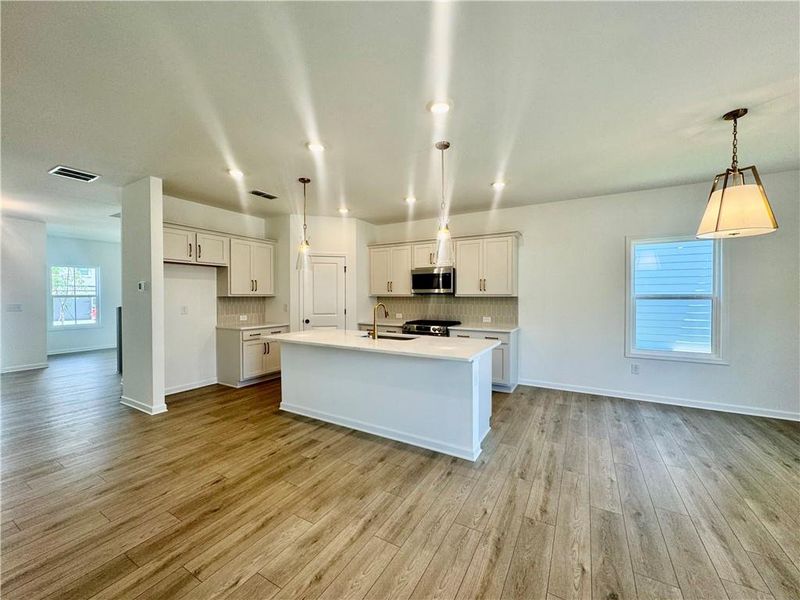 Furnished interior view inside a new home in Eastlyn Crossing, Flowery Branch (Image 12).