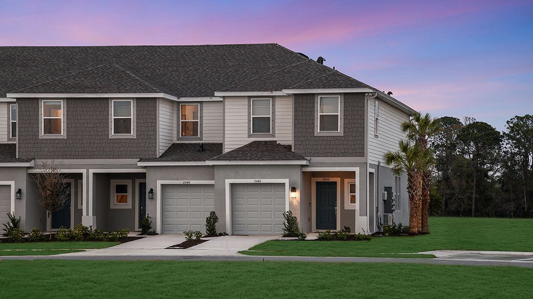 Representative exterior photo of a completed home built from the Marigold by Taylor Morrison in Vinterra Townhomes, Nokomis, FL (Image 20).
