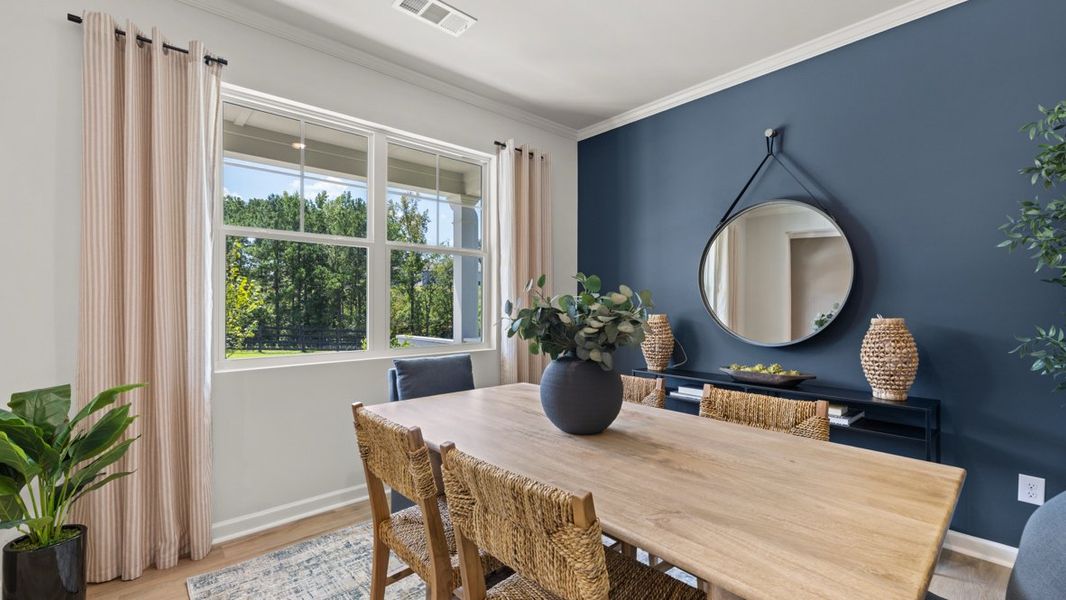 Representative furnished interior of a home built from the HAYDEN by D.R. Horton in Lost Creek, Dallas (Image 8).
