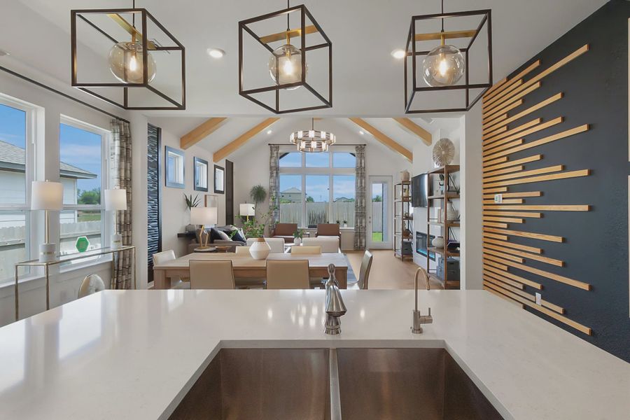 Representative furnished interior of a home built from the Adalynn by Chesmar Homes in Carillon, Boerne (Image 4).
