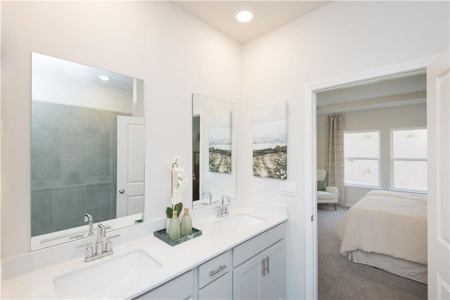 Furnished interior view inside a new home in Westmont Preserve, Powder Springs (Image 11).