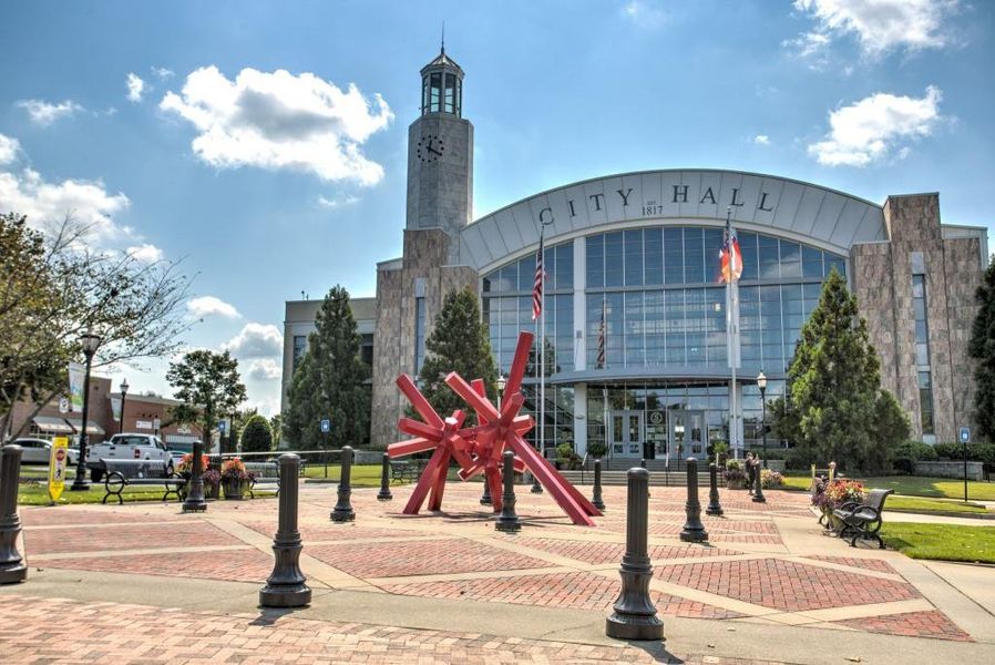 Front exterior of a new home in , Suwanee, GA, highlighting curb appeal (Image 30).