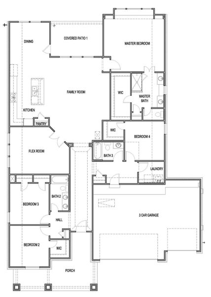 2D floor plan layout of this home in The Colony, Bastrop, TX (Image 4).