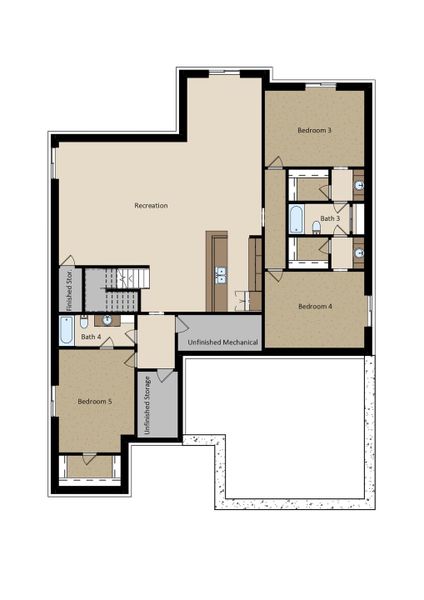 2D floor plan layout for the Ellington by View Homes in Jackson Creek North, Monument, CO (Image 3). 2D floor plan layout for the Ellington by View Homes in Jackson Creek North, Monument, CO (Image 3).