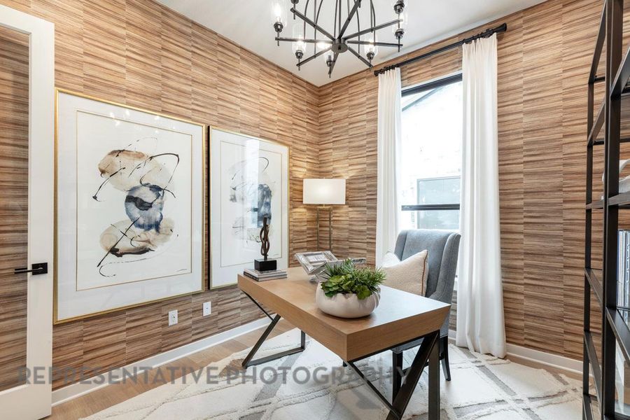 Furnished interior view inside a new home in Wolf Ranch, Georgetown (Image 24).