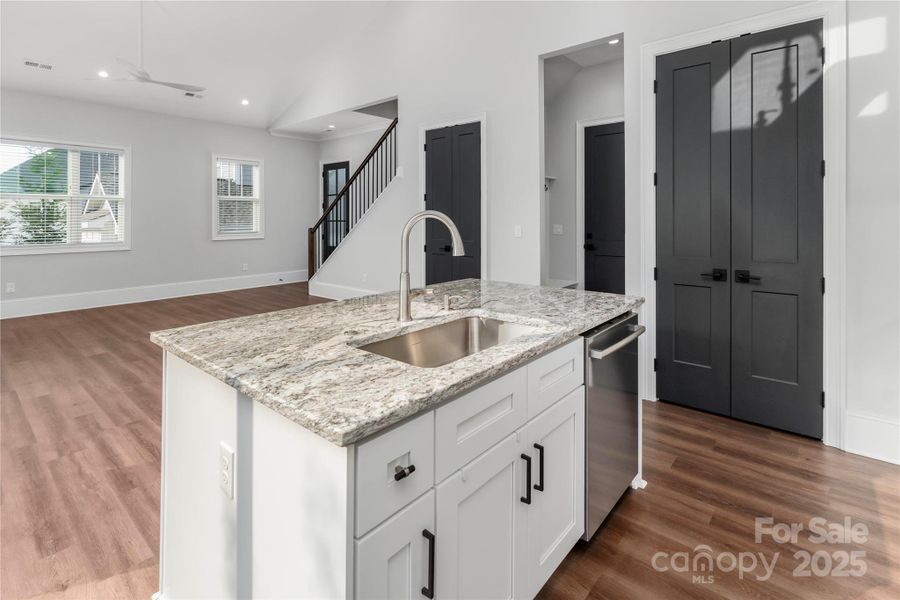 Apartment Kitchen Island and Pantry