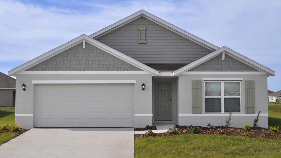 Representative exterior photo of a completed home built from the Cali by D.R. Horton in Oakfield Trails, Parrish, FL (Image 2).