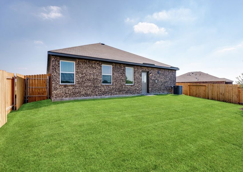 The Colt has a fenced-in back yard. The Colt has a fenced-in back yard.