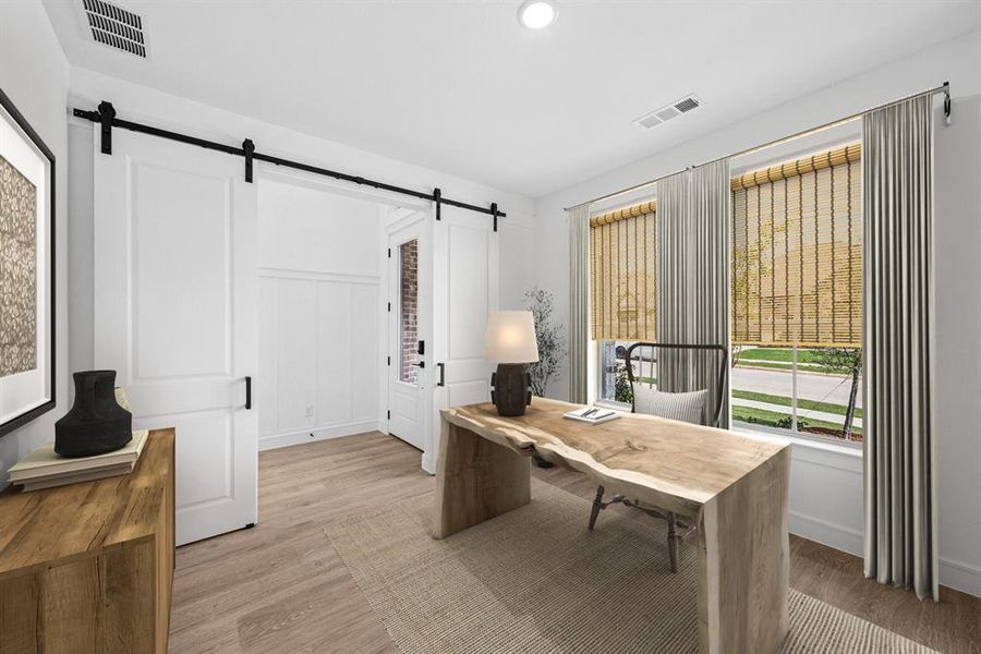 Furnished interior view inside a new home in Sterling Greene, Arlington (Image 12). Furnished interior view inside a new home in Sterling Greene, Arlington (Image 12).