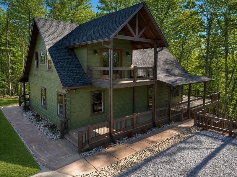 Front exterior of a new home in , Ellijay, GA, highlighting curb appeal (Image 2).