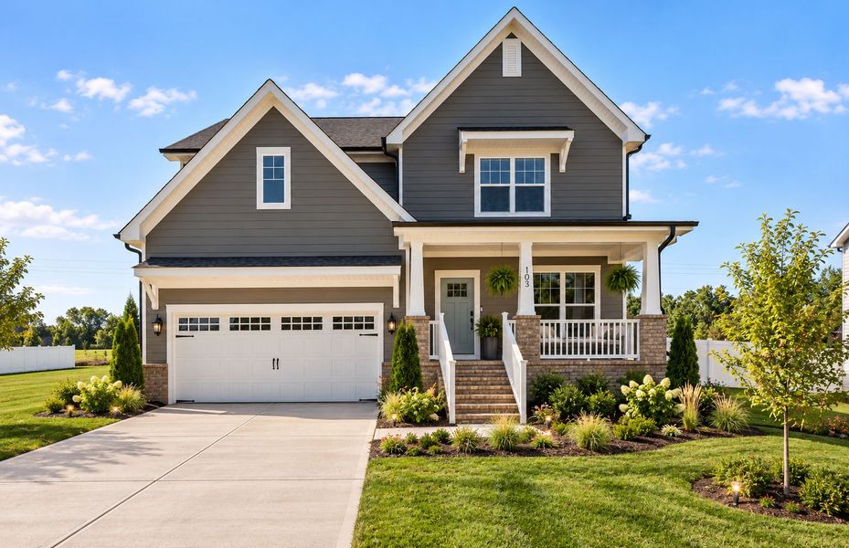 Representative exterior photo of a completed home built from the Mercer by Pulte Homes in Browning Stables, Wendell, NC (Image 18).