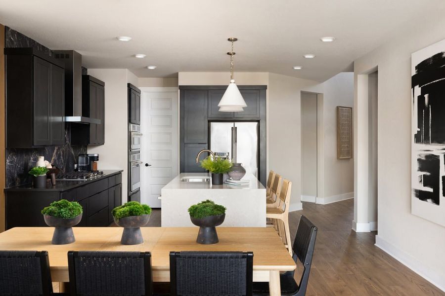 Representative furnished interior of a home built from the Skyview by Tri Pointe Homes in Terrace Collection at Heritage, Dripping Springs (Image 26).