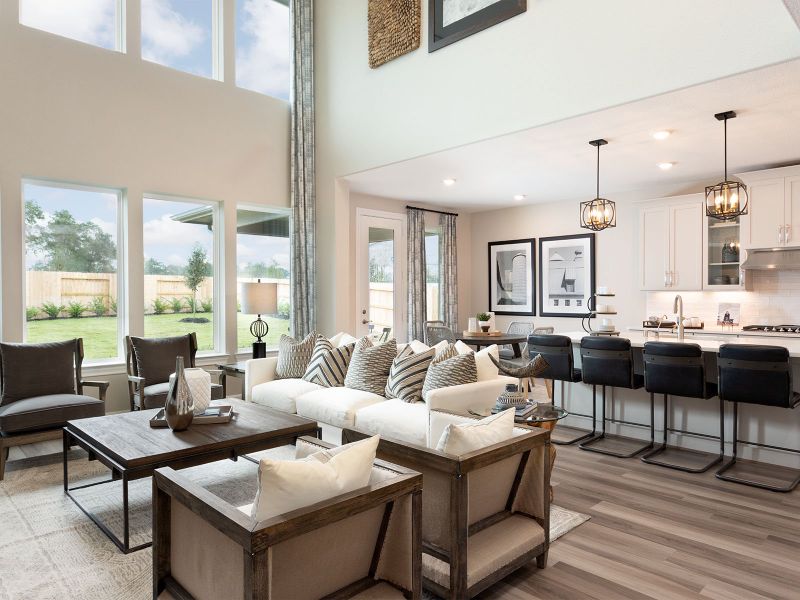 Furnished interior view inside a new home in Pine Lake Cove - Classic Series, Montgomery (Image 6).