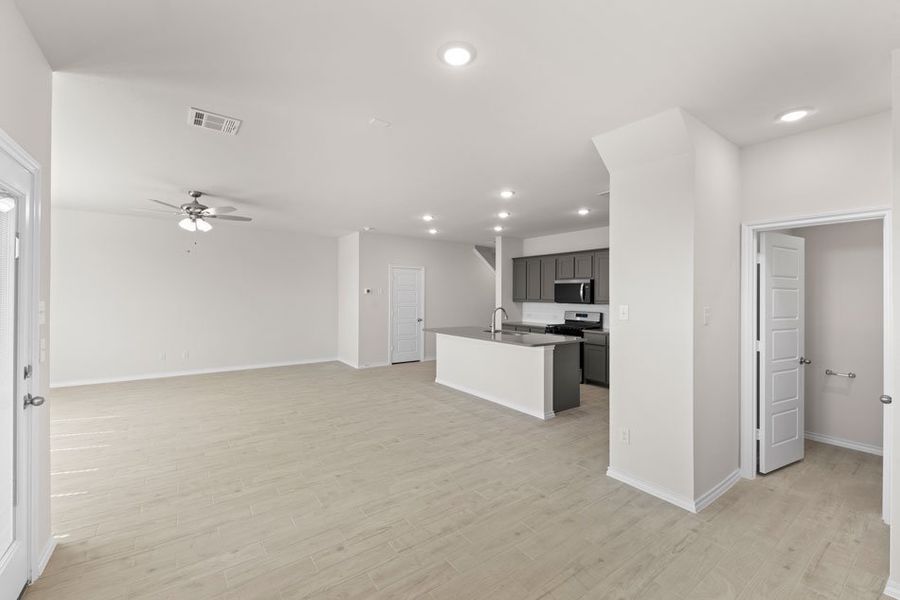 Representative exterior photo of a completed home built from the Mulberry by Impression Homes in Keeneland, Aubrey, TX (Image 10). Representative exterior photo of a completed home built from the Mulberry by Impression Homes in Keeneland, Aubrey, TX (Image 10).