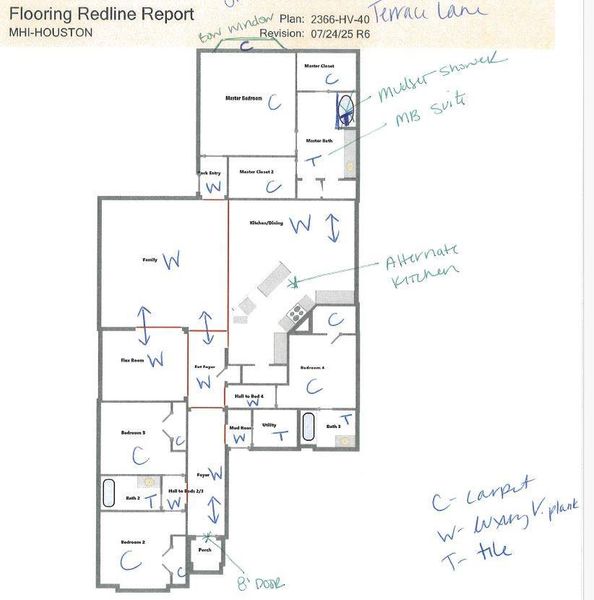2D floor plan layout of this home in Wildtree, Magnolia, TX (Image 3).