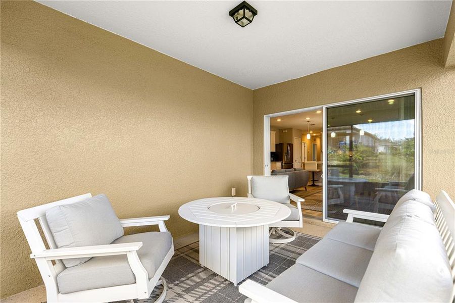 Exterior details and patio area of a home in Del Webb Stone Creek, Ocala (Image 3).