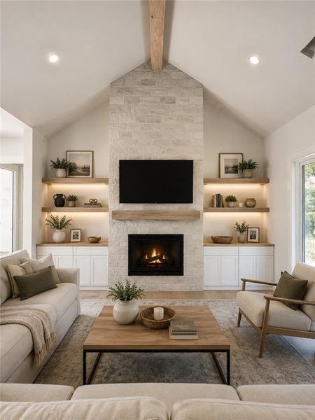 Furnished interior view inside a new home in , Holly Springs (Image 6).