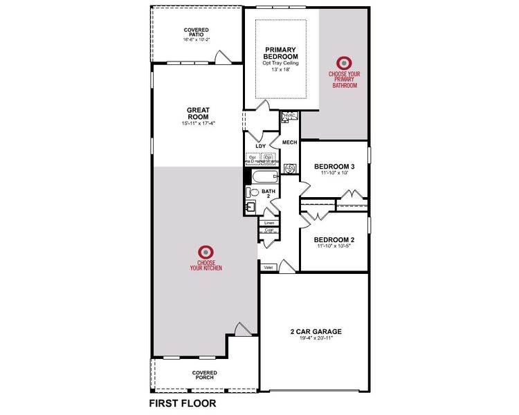 2D floor plan layout for the Hickory by Beazer Homes in Northbrook, Murrells Inlet, SC (Image 4). 2D floor plan layout for the Hickory by Beazer Homes in Northbrook, Murrells Inlet, SC (Image 4).
