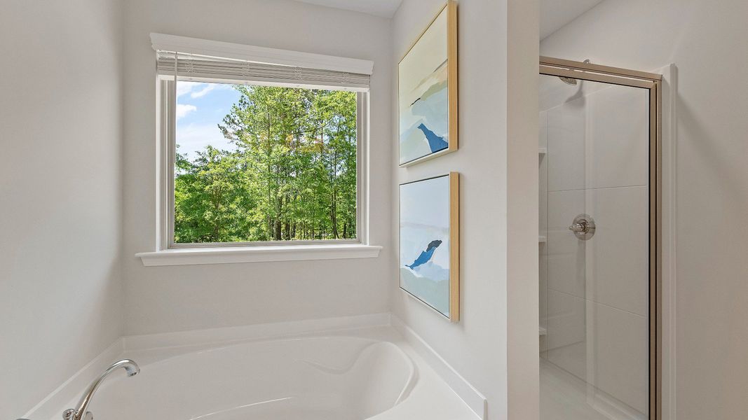 Representative furnished interior of a home built from the Reagan by DRB Homes in Towne Center, Hampton (Image 13).