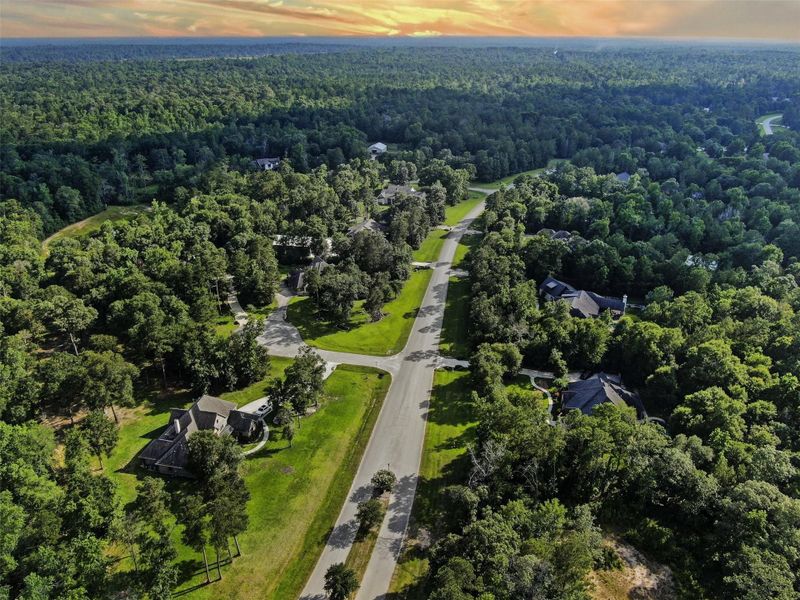Aerial view of the High Meadow Estates Community. Aerial view of the High Meadow Estates Community.